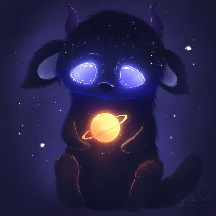 My 30 Illustrations Of Adorable Glowing Monsters From Space