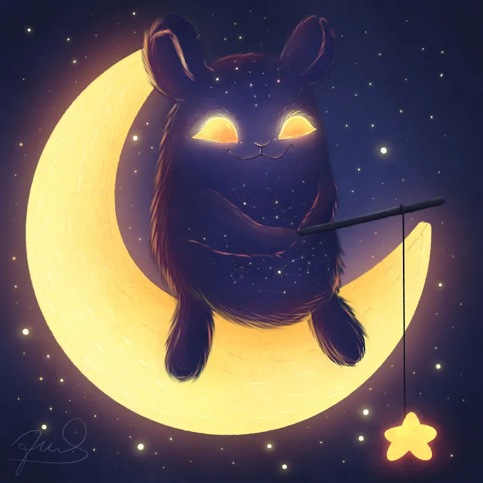 My 30 Illustrations Of Adorable Glowing Monsters From Space