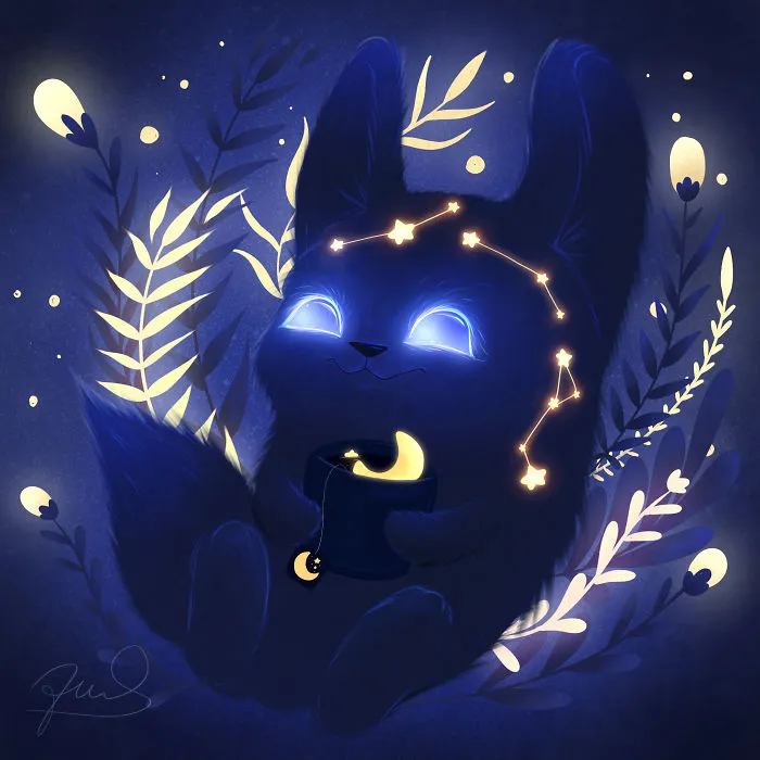 My 30 Illustrations Of Adorable Glowing Monsters From Space