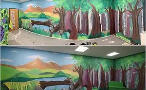 Artist Transforms Dreary School Library Into A Colourful, Inspirational Space!