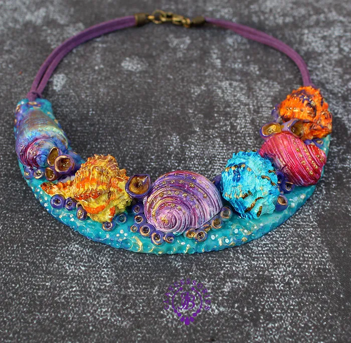 Colorful Seashells From Polymer Clay