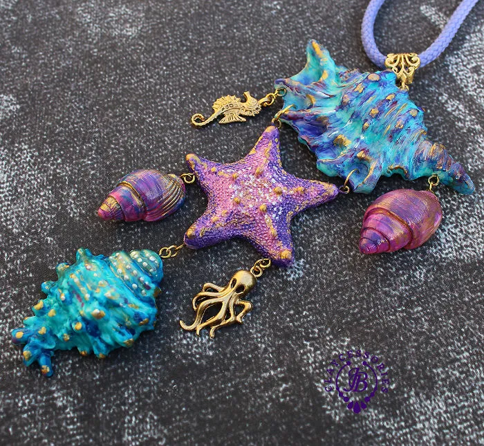 Colorful Seashells From Polymer Clay