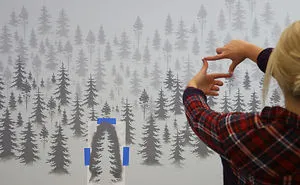 How To Stencil A Misty Mountain Wall Mural