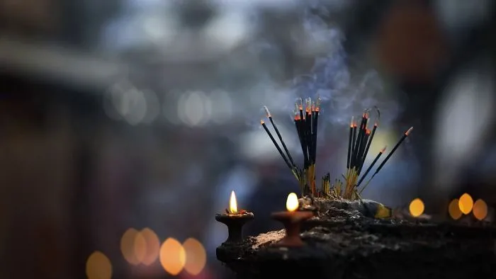 Incense In A Temple, Kathmandu, Nepal