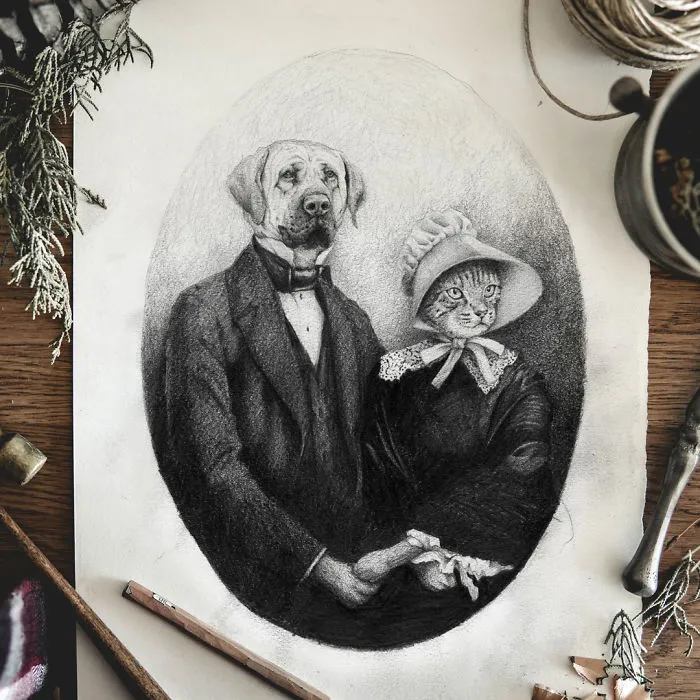 I Imagined How A Family Photo Album Would Look If All Family Members Were Animals