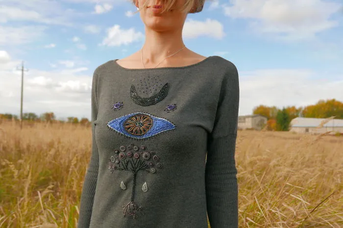 Polish Artist Leaves The City To Live In The Countryside And Embroider Dresses And Hoops Almost Getting Depressed On The Way