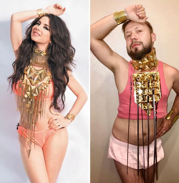 Russian Blogger Makes Parodies Out Of Celebrity Photos, And More Than 20,000 Followers On Instagram Approve