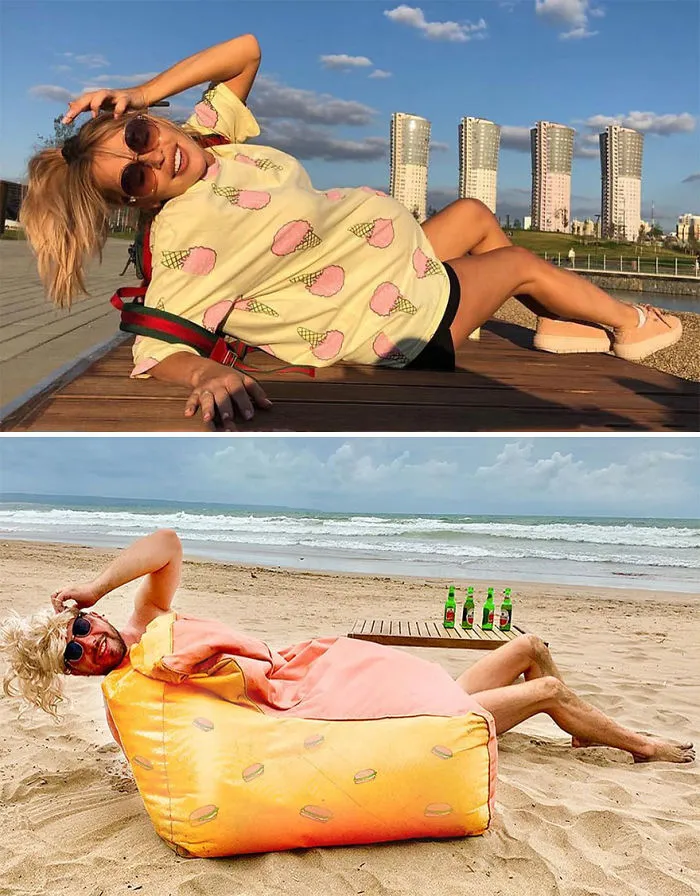 Russian Blogger Makes Parodies Out Of Celebrity Photos, And More Than 20,000 Followers On Instagram Approve