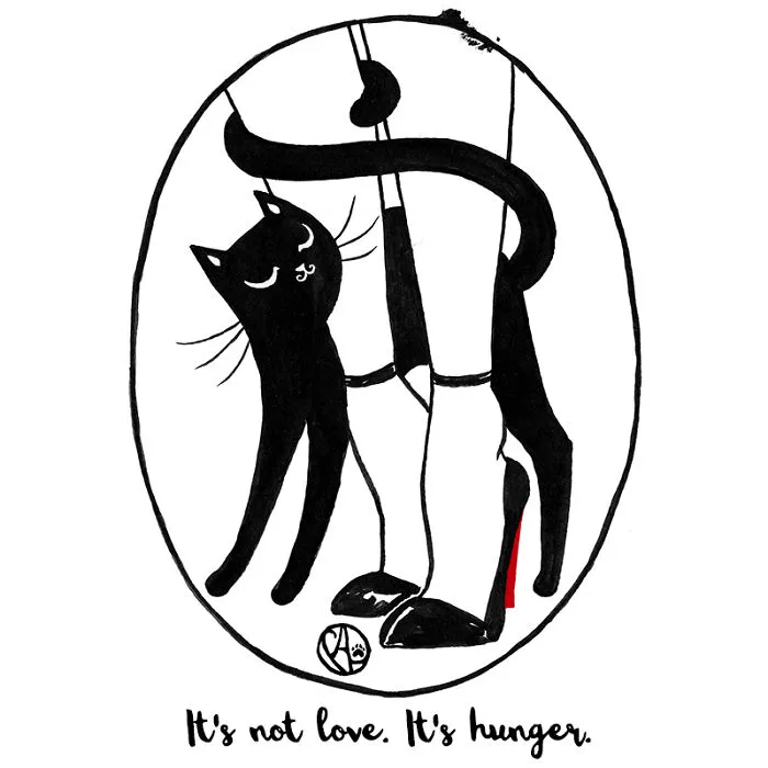 My Girlfriend Turns Our Life With 3 Cats And A Dog Into Humorous Illustrations (20 Pics)