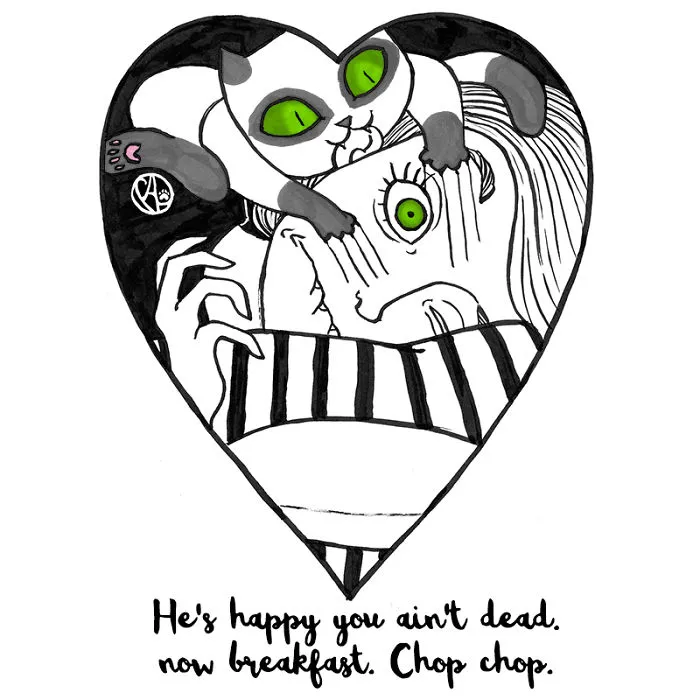 My Girlfriend Turns Our Life With 3 Cats And A Dog Into Humorous Illustrations (20 Pics)