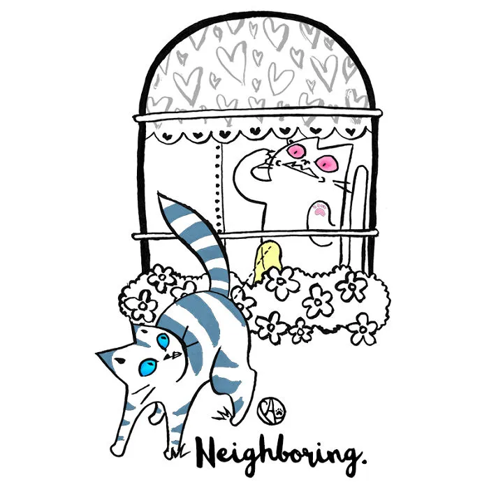My Girlfriend Turns Our Life With 3 Cats And A Dog Into Humorous Illustrations (20 Pics)