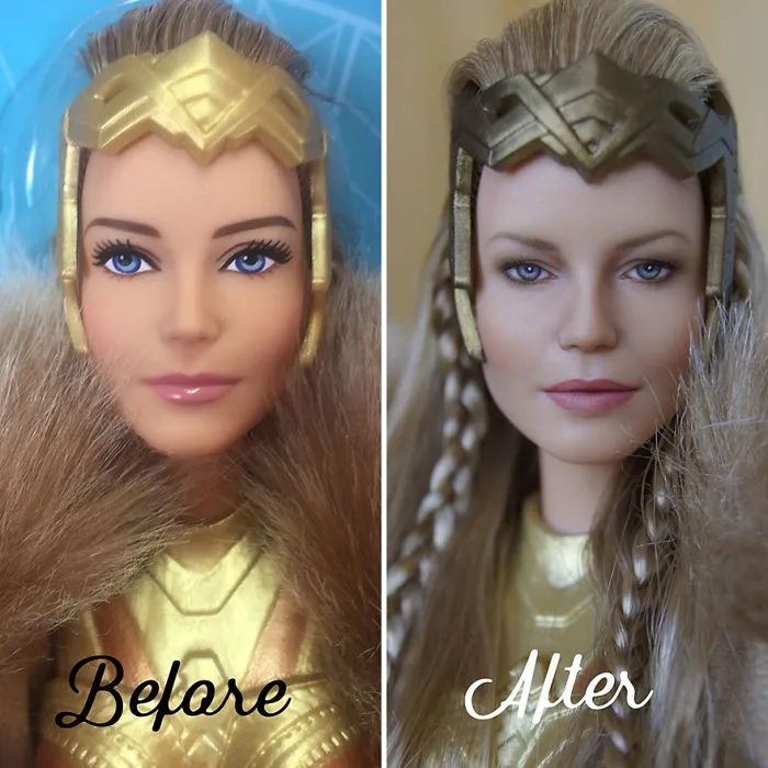 Ukrainian Artist Continues To Remove Makeup From Dolls To Repaint Them In A Very Realistic Way (New Pics)