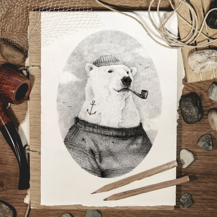 I Imagined How A Family Photo Album Would Look If All Family Members Were Animals