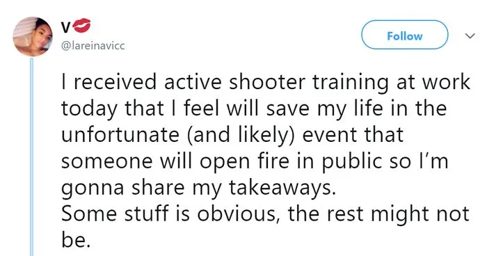 "Don't Get Under The Table:" Teacher Shares Tips On Staying Alive If An Active Shooter Is Nearby