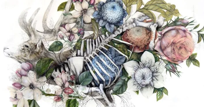 Artist Makes Flowers Bloom From Animal And Human Bodies And The Result Is Beautiful