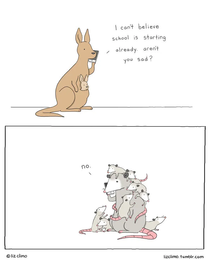 Simpsons Animator Illustrates Awkward Everyday Lives Of Lovable Animals, Amasses 849k Instagram Followers