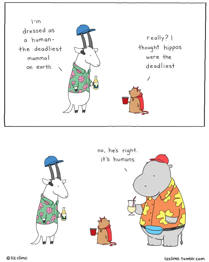 Simpsons Animator Illustrates Awkward Everyday Lives Of Lovable Animals, Amasses 849k Instagram Followers
