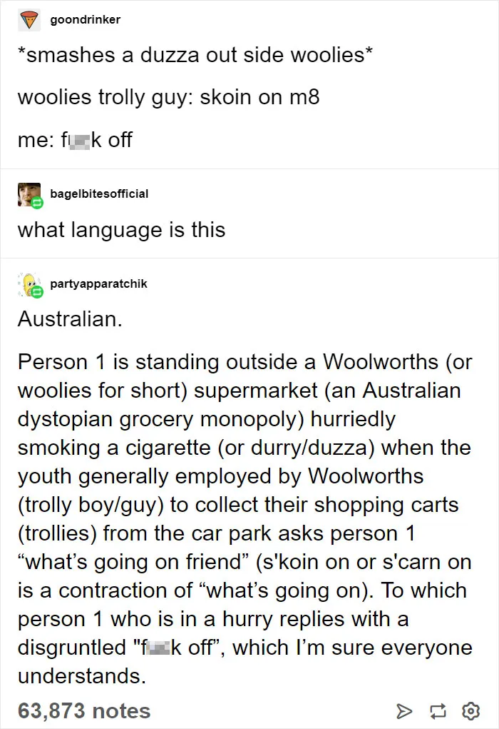 Australian To English Translation