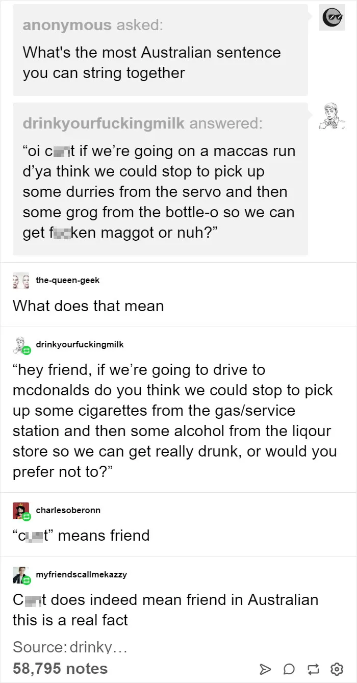 The Most Australian Sentence