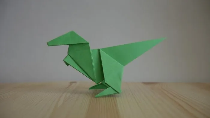 Origami. How To Make A Dinosaur Out Of Paper (Video Lesson)