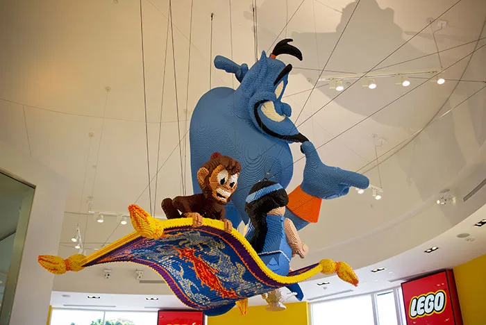 Look At The Awesome New LEGO Sculptures At The LEGO Store In Downtown Disney