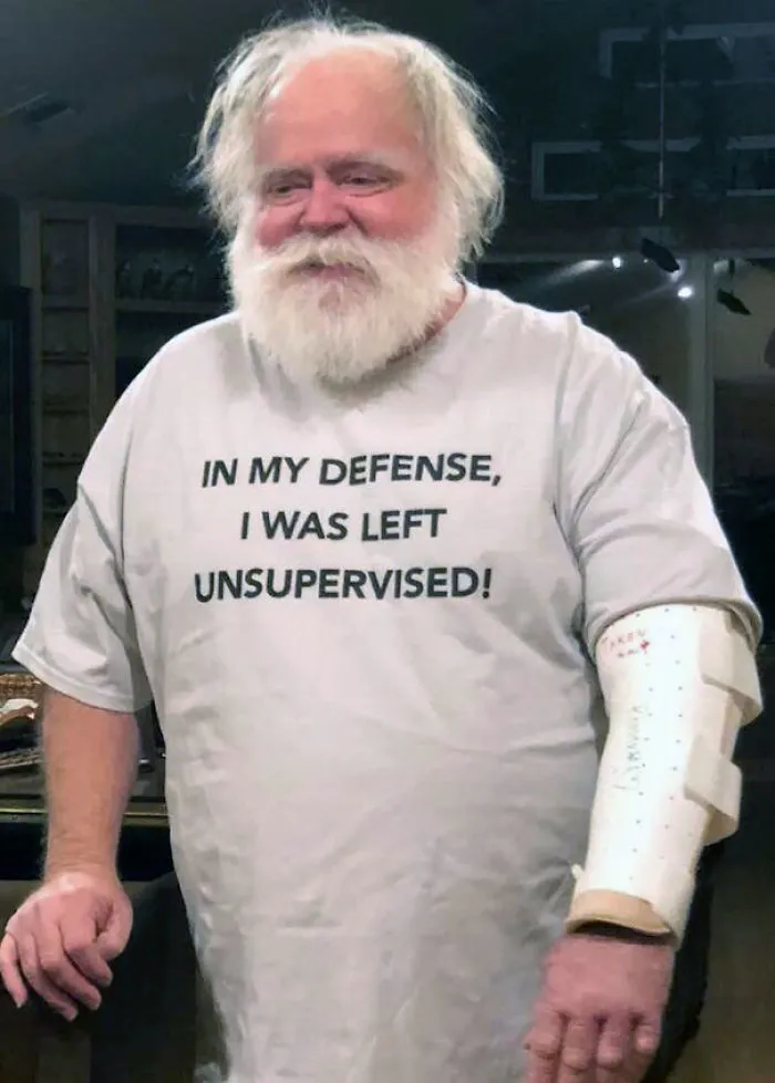 He Fell Off A Ladder; His Daughter Bought Him A Shirt