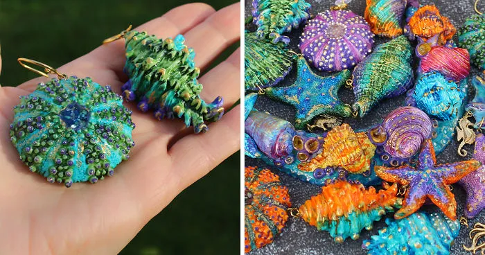 Colorful Seashells From Polymer Clay