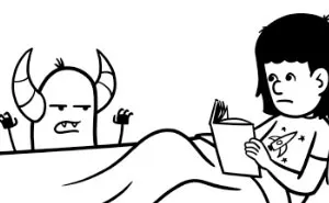 I Drew A Story Of A Little Monster Who Just Started Living Under A Girl's Bed After Parents Kicked Them Out (23 Comics)