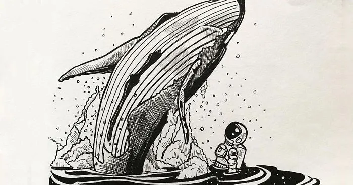 Artist Illustrates A Lonely Astronaut Wandering In Space (28 Pics)