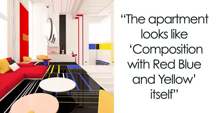 Bulgarian Designers Unveil The 'Aesthetic Apartment' That Looks Like A Piet Mondrian Painting
