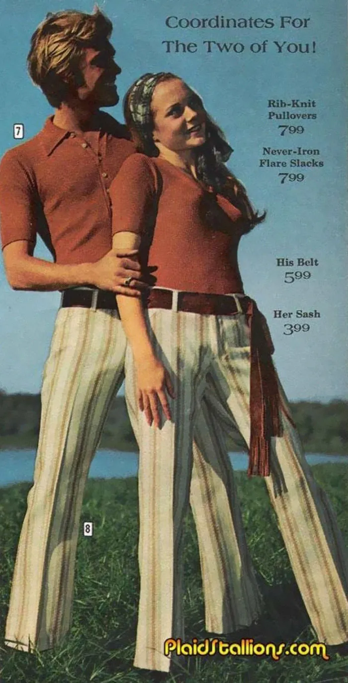 30 Laughable His-And-Hers Fashions From The 1970s You Wouldn't Wear In Public Today