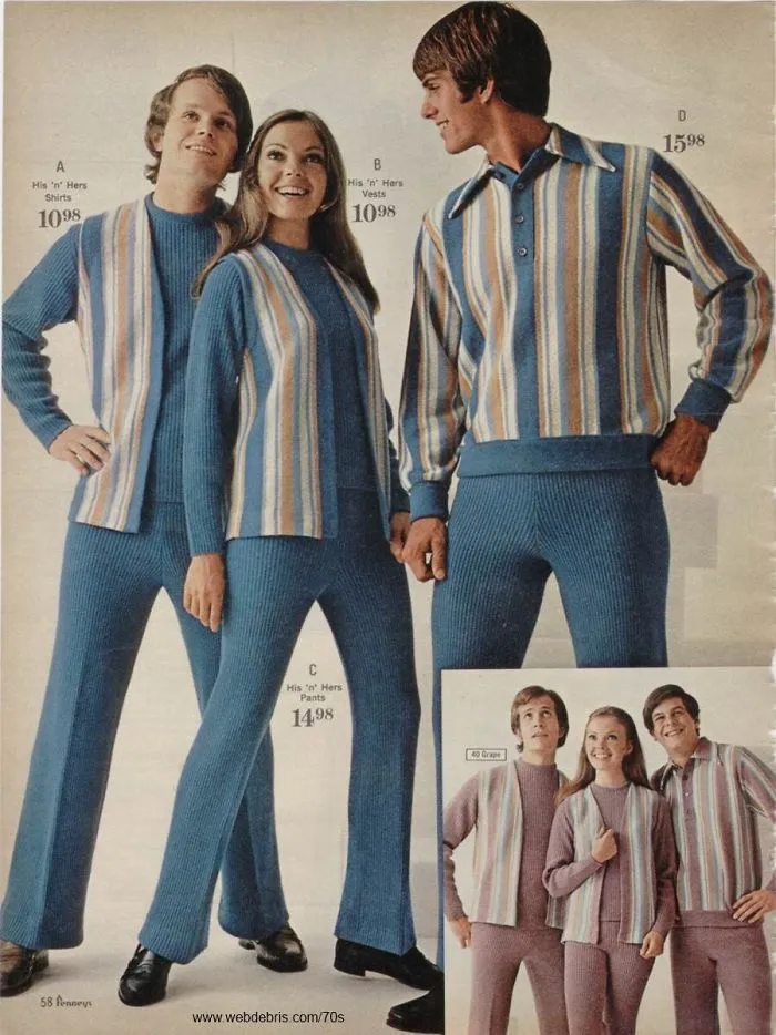 30 Laughable His-And-Hers Fashions From The 1970s You Wouldn't Wear In Public Today