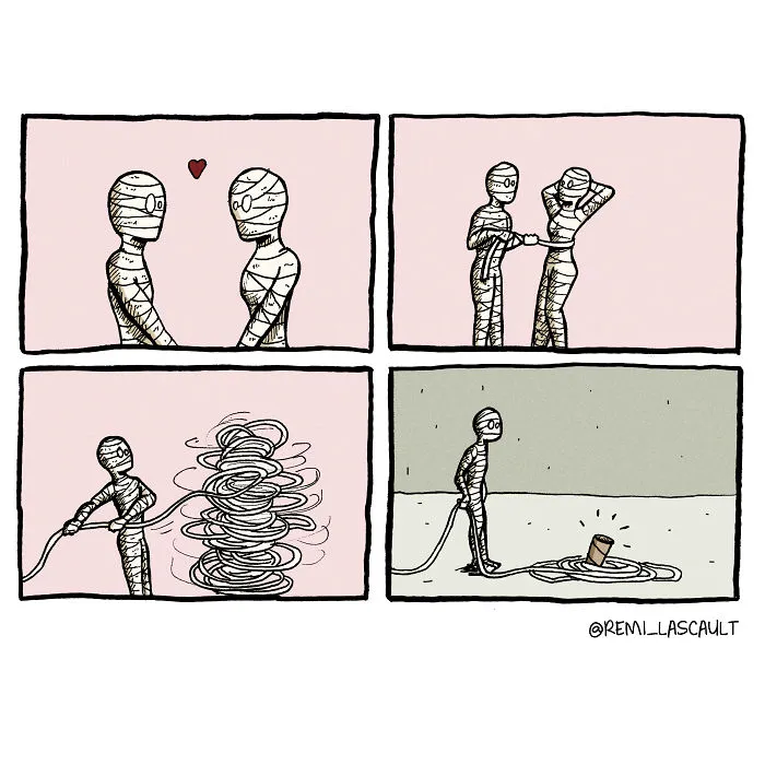Dibujo cómics estúpidos para la gente con un sentido del humor oscuro (18 imágenes)