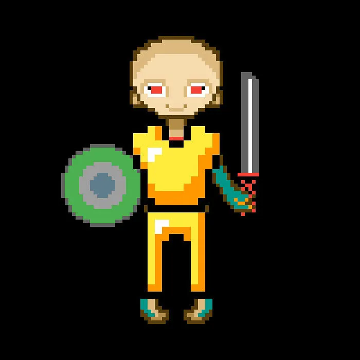 Pixilart Drawing Of Golden Alien Warrior