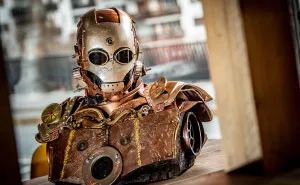 My Husband Creates Amazing Steampunk Sculptures Of Pop Culture Characters From Recycled Materials