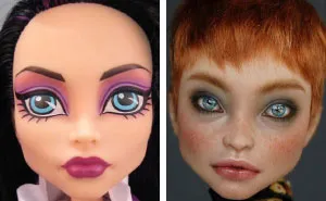 Ukrainian Artist Continues To Remove Makeup From Dolls To Repaint Them In A Very Realistic Way (New Pics)