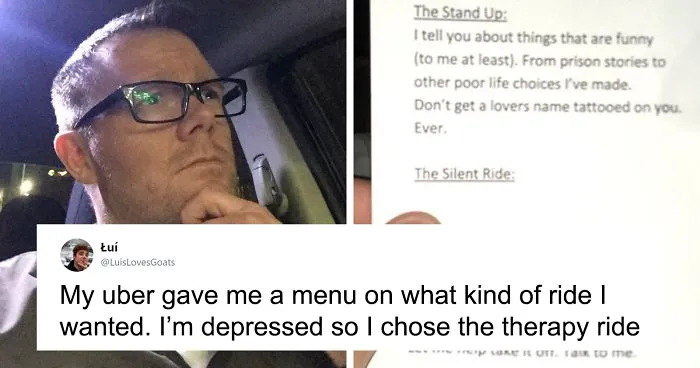 This Uber Driver Gives Passengers A Menu Of 5 Ride Types They Can Choose From
