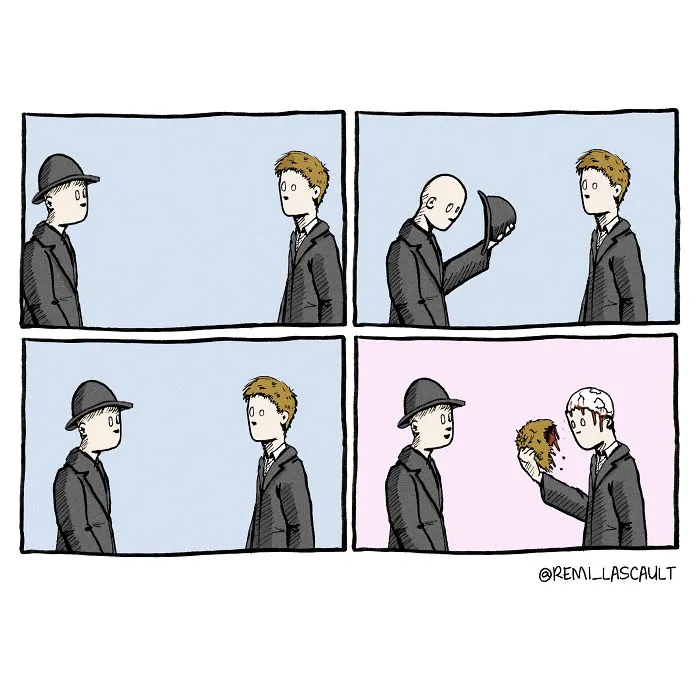 Dibujo cómics estúpidos para la gente con un sentido del humor oscuro (18 imágenes)