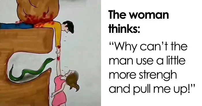 Someone Explains Why Couples Often Don't Understand Each Other In One Simple Illustration