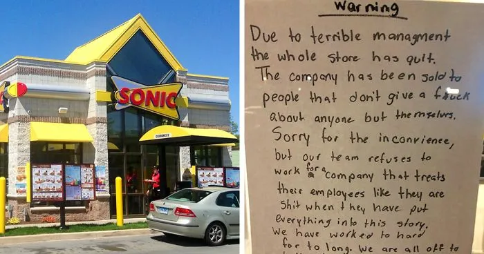 After New Owners Took Over A Fast Food Restaurant, Their Whole Staff Walked Out Leaving A Brutal Note Behind