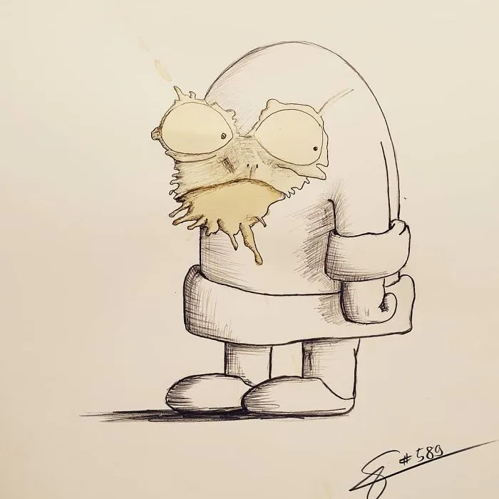 Artist Imagines Spilled Coffee As Monsters (New Pics)