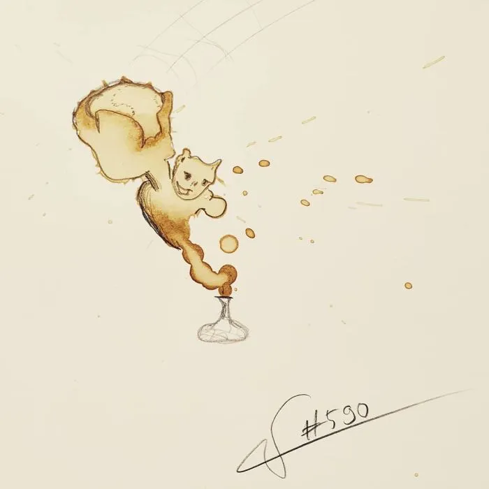 Artist Imagines Spilled Coffee As Monsters (New Pics)
