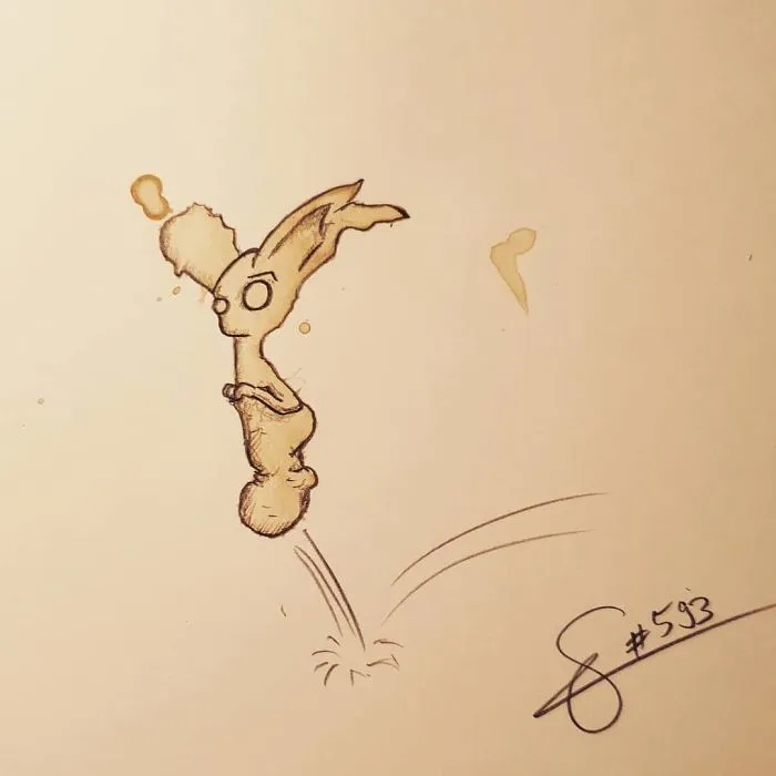 Artist Imagines Spilled Coffee As Monsters (New Pics)