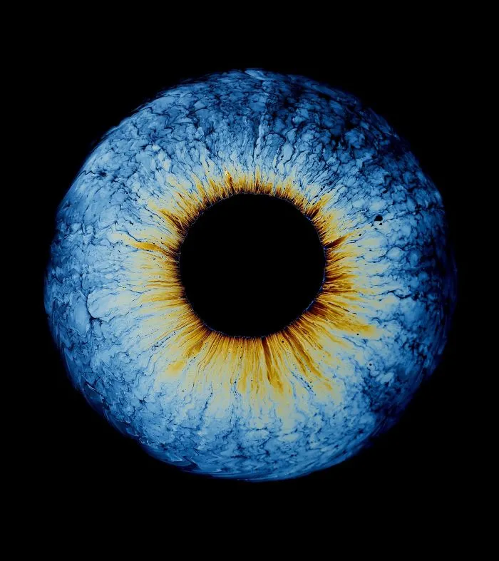 "Oil Spill", Oil Dropped Into Water Looks Like An Eye