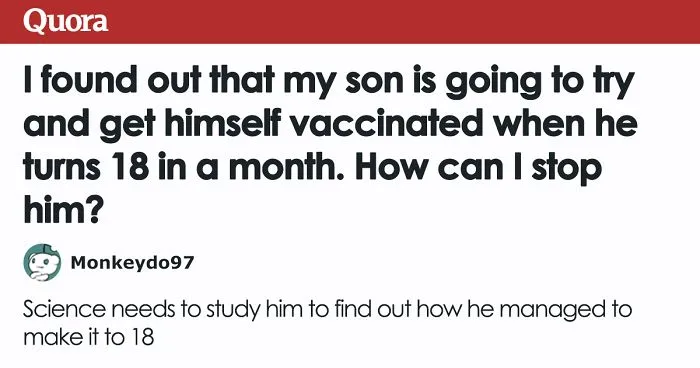 Anti-Vaxx Mom Asks How To Stop Her Son From Getting Vaccines When He Turns 18, Gets Shut Down In The Comments