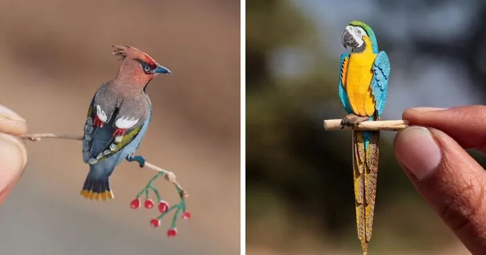 We've Been Creating Miniature Paper Birds Every Day For An Entire Year
