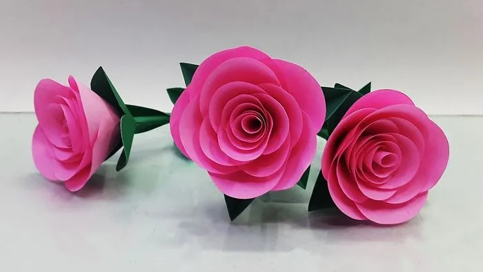 Realistic Paper Roses Tutorial Step By Step - DIY Paper Flowers