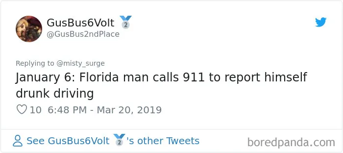 Someone Challenges People To Google 'Florida Man' Plus Their Birthday, Here Are 30 Hilarious Responses