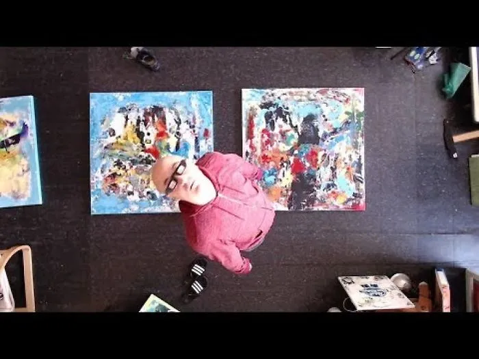I Paint With Shoes And A Swiffer