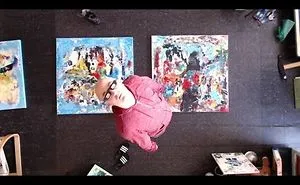I Paint With Shoes And A Swiffer